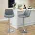 Adjustable Swivel Bar Stools with Back, Set of 2, Gray - Counter Height Kitchen Island Chairs - Minihomy