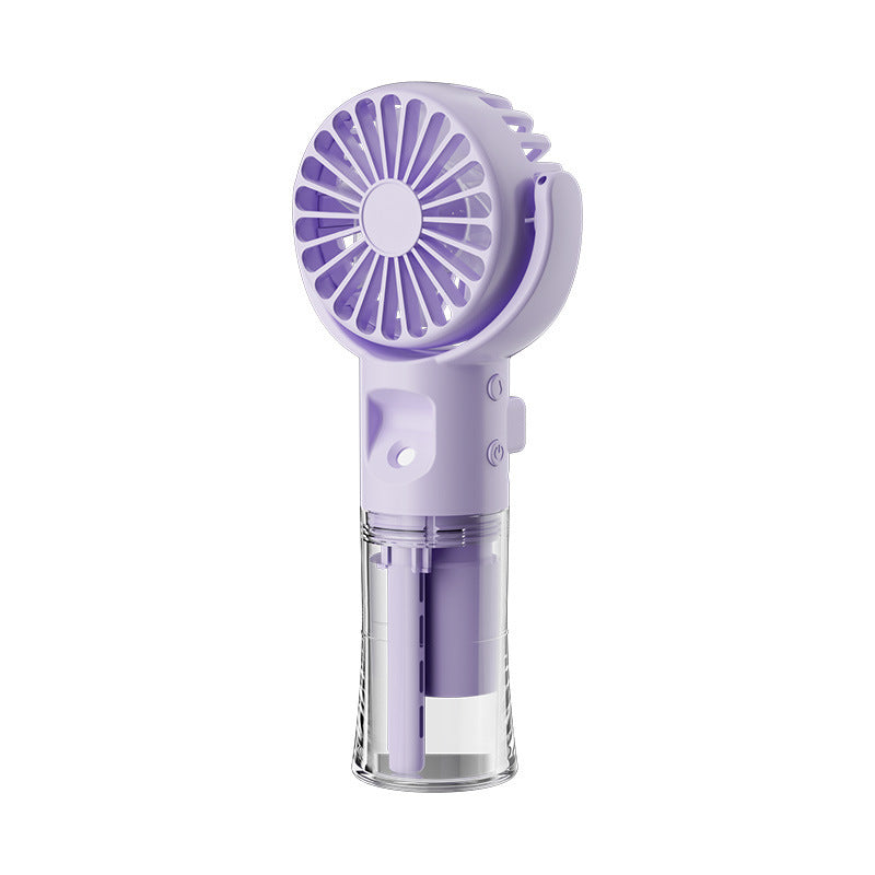 Portable Handheld Spray Fan: 4-Speed Misting Fan for Summer Cooling & Outdoor Use (USB Rechargeable)