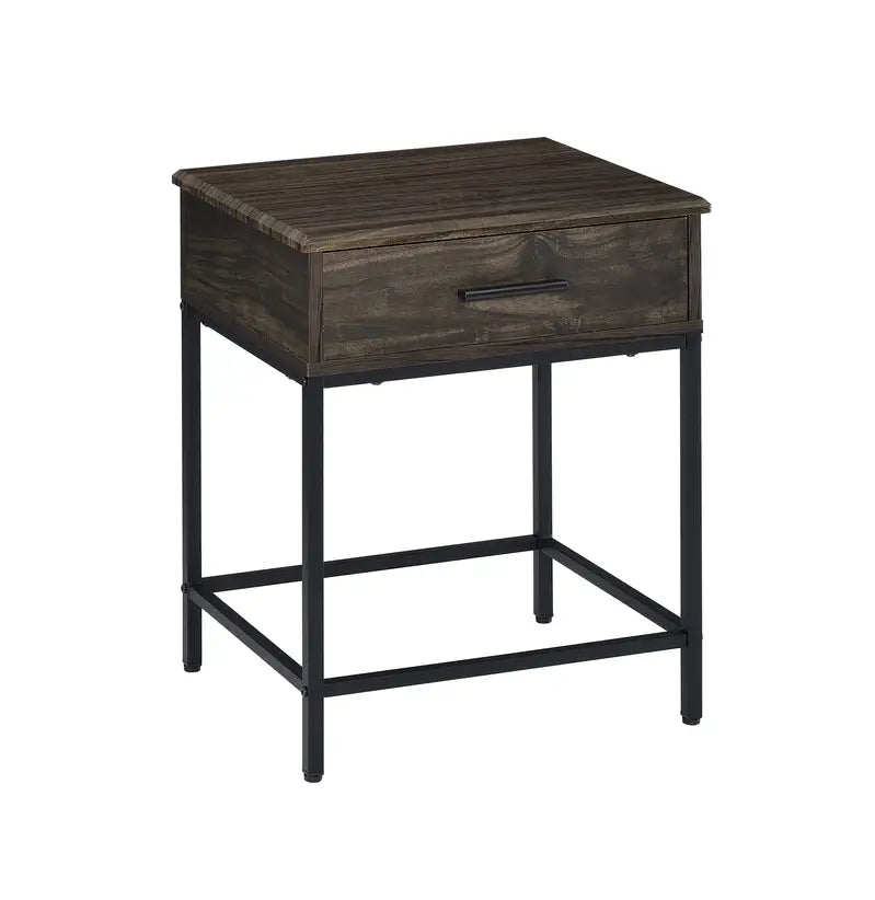 Cliff 19" Brown Wood End Table - Small Space Side Table