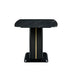 Black Marble Dining Table | Modern Minimalist U-Shaped Legs 63" x 35.4" x 30" - Minihomy