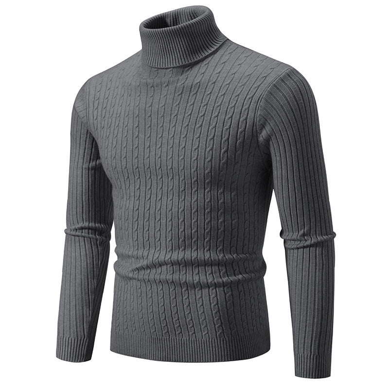 Pullover High Collar Casual Sweater for Men