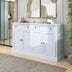 Kitchen Sideboard Buffet Cabinet with 2 Drawers & 4 Doors - White Storage for Dining Room, Living Room - Minihomy