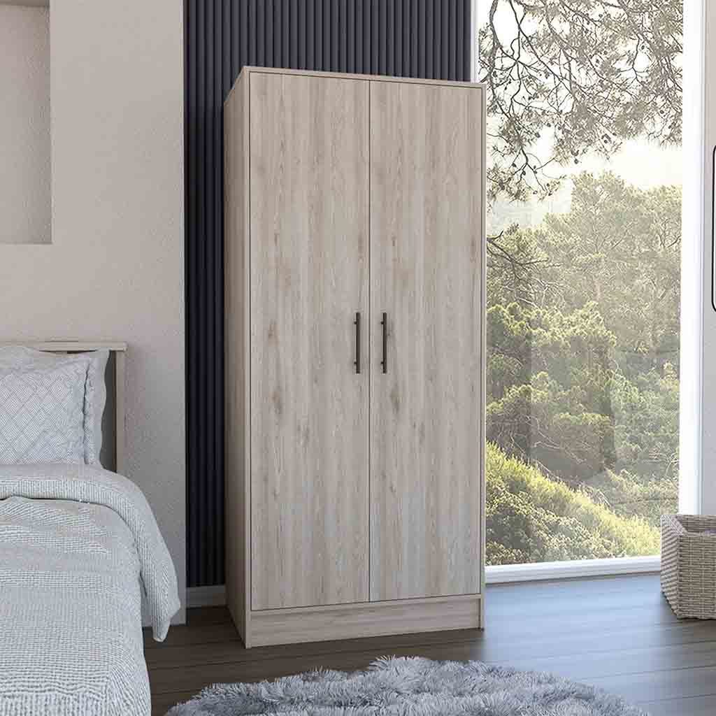 180 Armoire Beery - Bedroom Storage, Light Gray