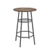 Bar Table Set with 2 Backrest Bar Stools & Partition - Minihomy