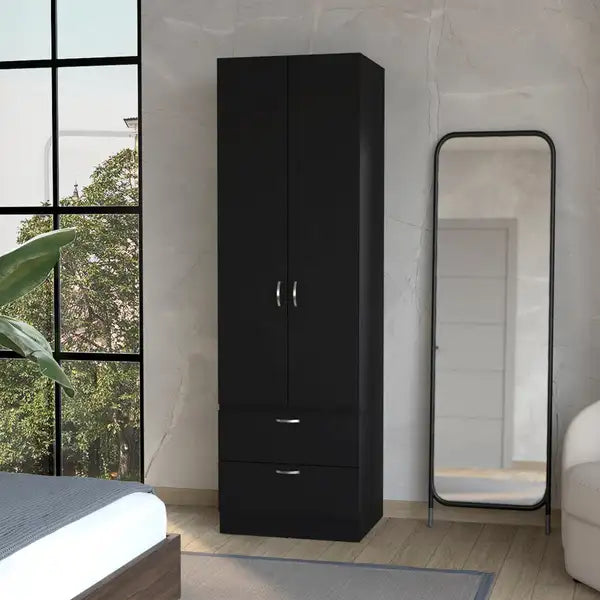 Black Armoire for Bedroom - Marlton Design - Minihomy