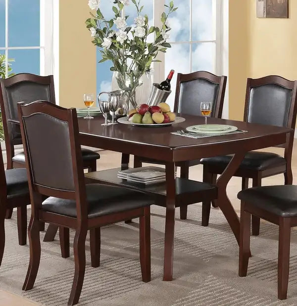 Espresso Dining Chairs Set of 2 - Traditional Formal Brown Cushioned Seating - Minihomy