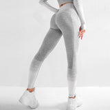 Gym High Waist Leggings Women Knitted Workout Running Yoga Pants