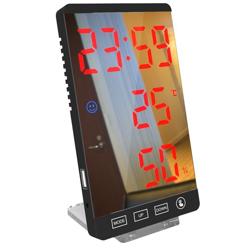 Multifunctional LED Mirror Electronic Alarm Clock - Minihomy