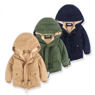Wind  Boy's Coat And Cashmere Boy's Windcoat For Autumn And Winter Children's Clothes