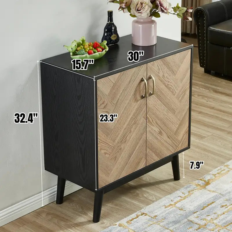 Modern Buffet Sideboard Cabinet with Doors & Shelves - JaydenMax