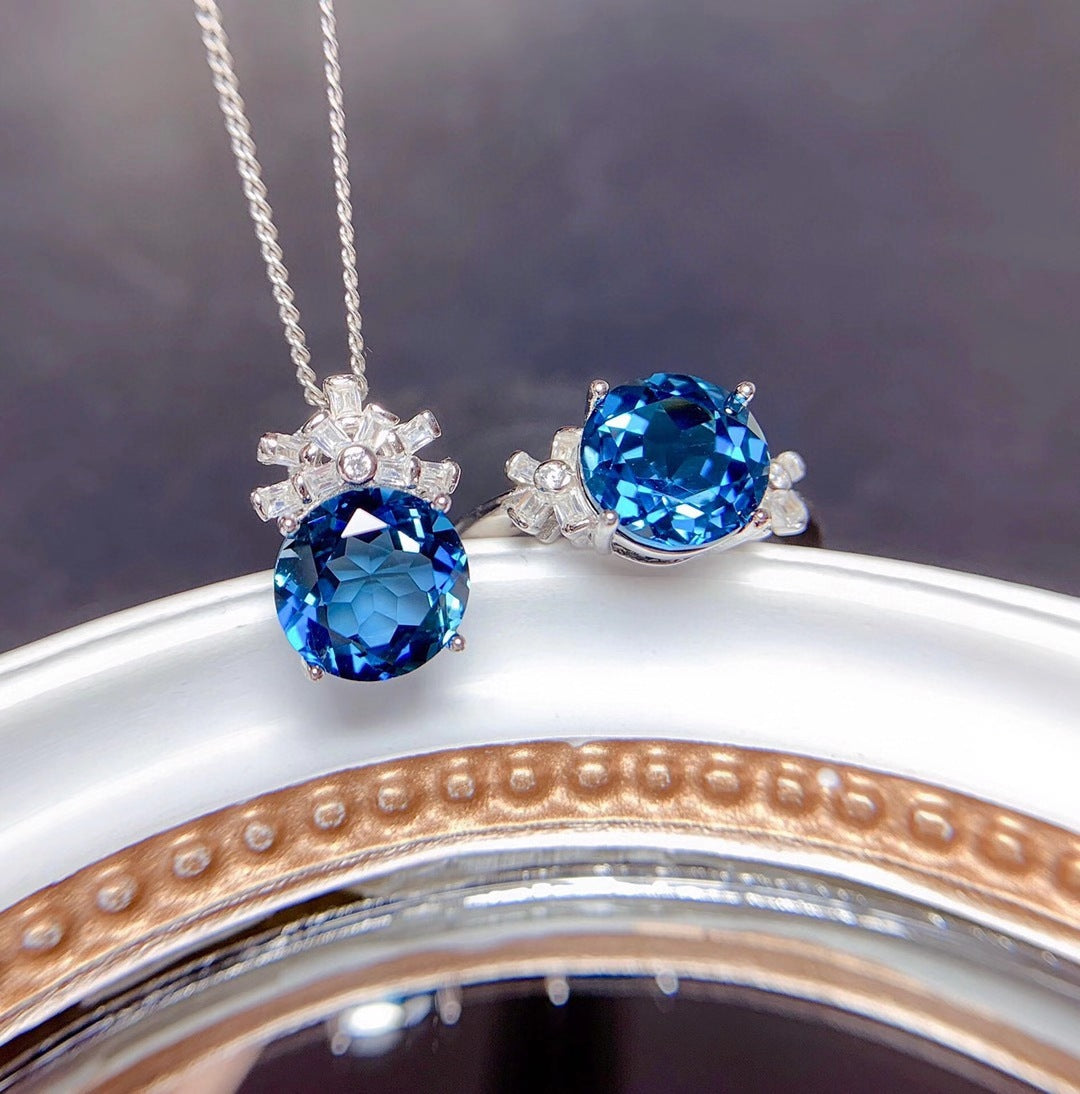 Jewelry Sets For Women London Blue Stones Pendants Necklaces