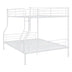 Full XL Over Queen Metal Bunk Bed Frame - White - Minihomy