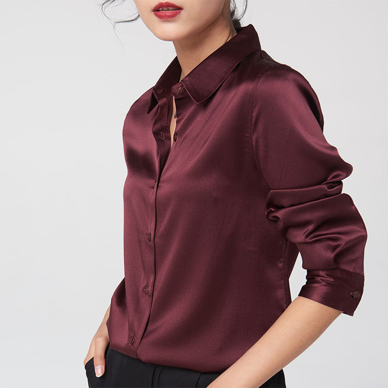 Silk long sleeve shirt