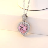 Micro-set zircon heart necklace jewelry