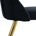 Black Velvet Dining Chairs Set of 4 - Modern, Gold Metal Legs, Home Bedroom Stool - Minihomy