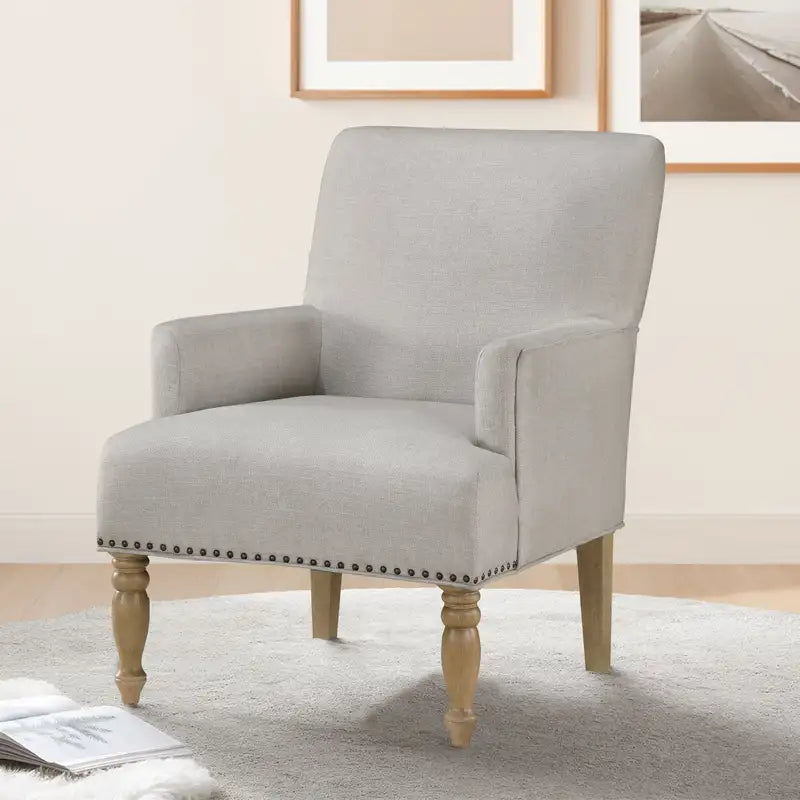 Alice Beige Armchair: Comfortable & Stylish Living Room Chair