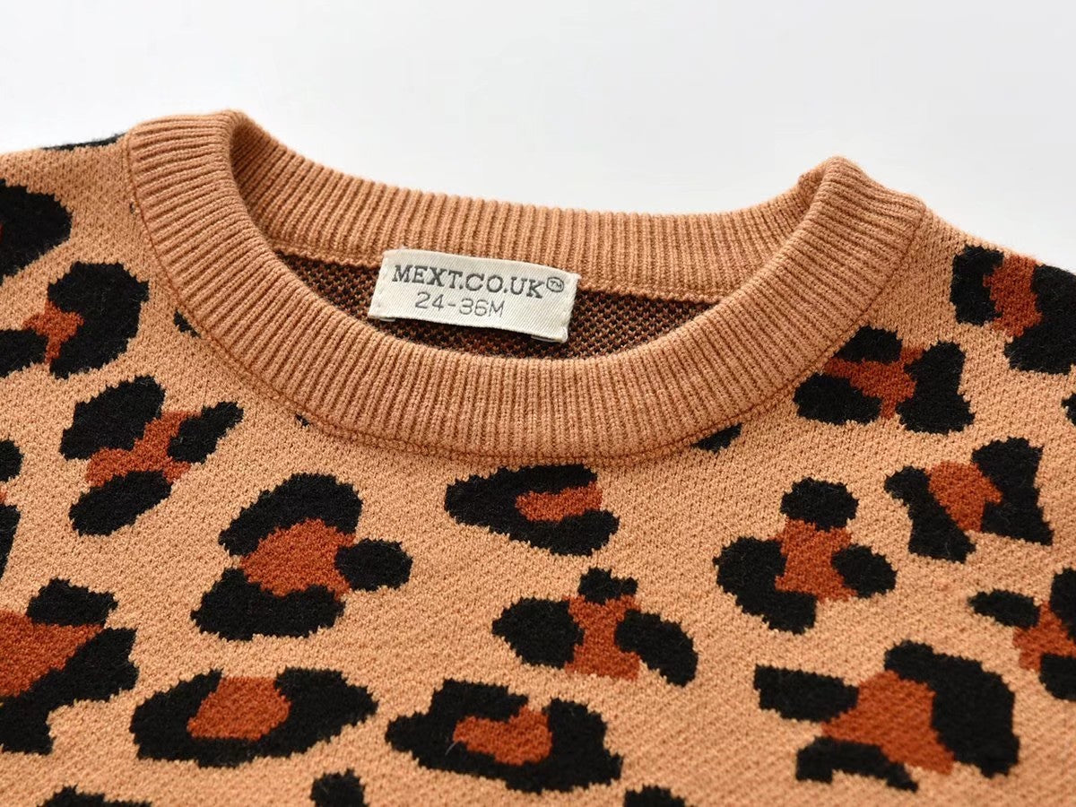 Jumper Leopard Sweater For Kids