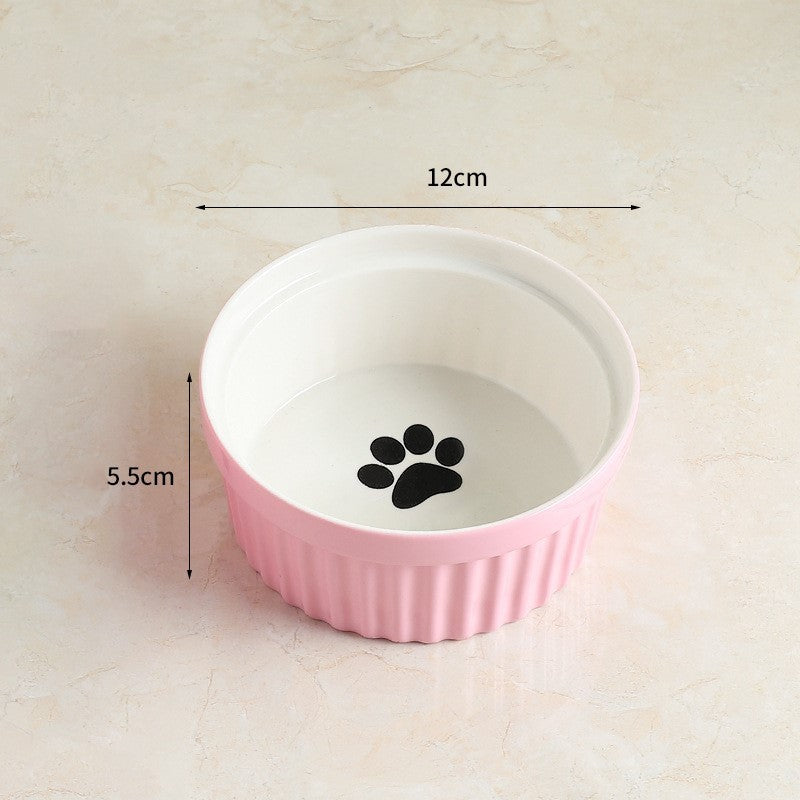 Cervical Spine Protection Cat Food Bowl - Elevated Pet Bowl for Healthy Eating - Minihomy