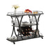 Industrial Bar Cart Kitchen Bar&Serving Cart for Home with Wheels 3 -Tier Storage Shelves - Minihomy