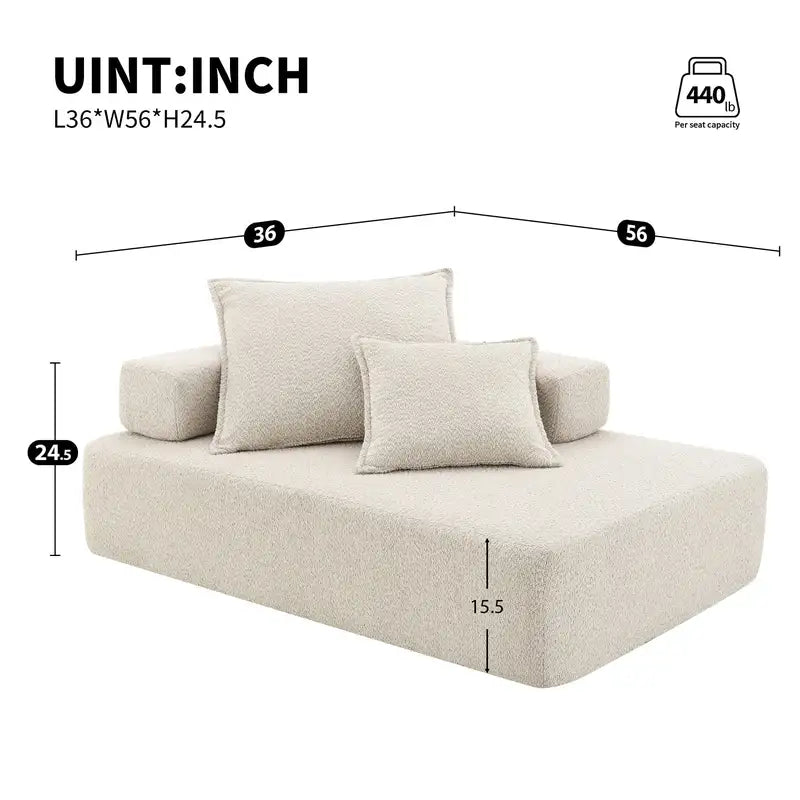 Luxury Boucle U-Shaped Sectional Sofa - Convertible & Spacious