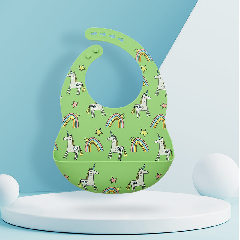 Baby Feeding Newborn Cartoon Aprons Adjustable Baby Bibs Burp Cloth