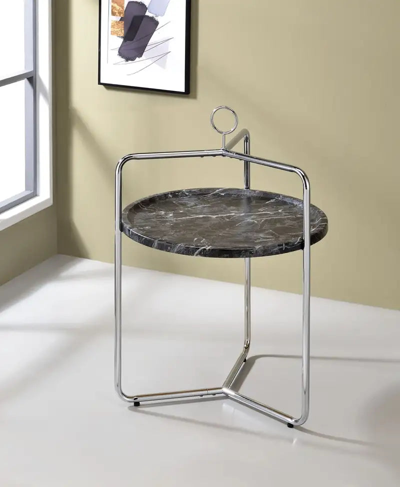 Black & Silver Miro Side Table