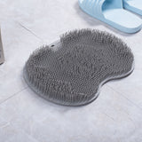 Silicone Back Massage Brush with Suction Cups - Body Scrubber, Foot Rub, Bath Mat, Bathroom Tool