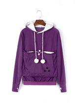 Cute Hoodies Pullover Sweatshirts With Pet Pocket for Winter Women