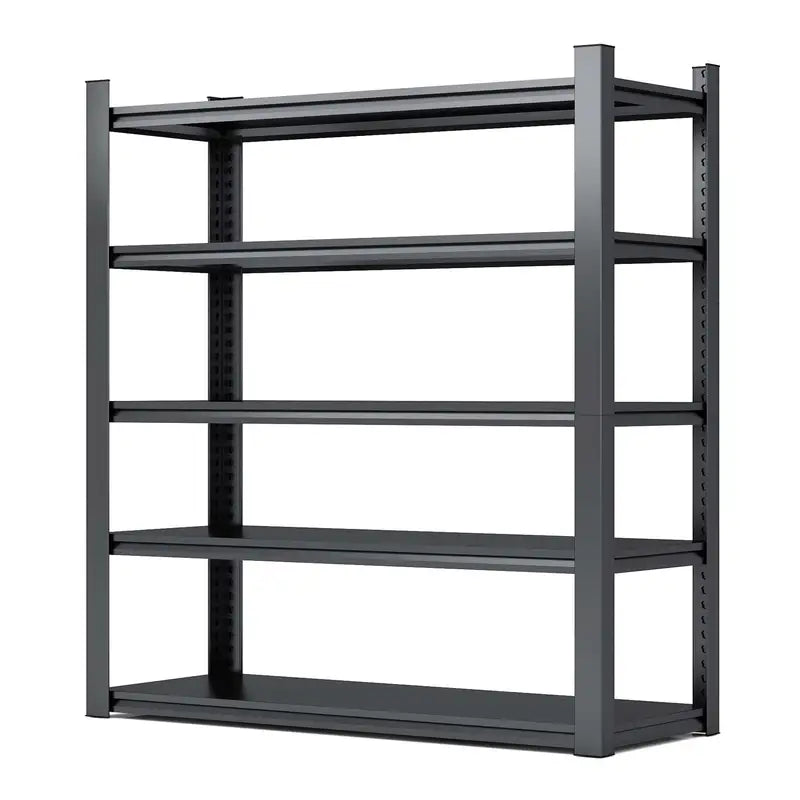 Heavy Duty 72" Metal Garage Shelving Unit - 5 Tier, 2000lbs Capacity