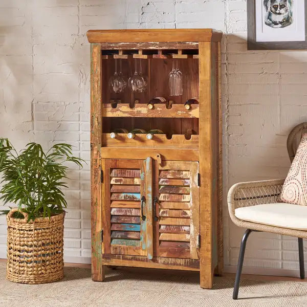 Modern Bar Cabinet - Liquor Cabinet with Storage for Home Bar