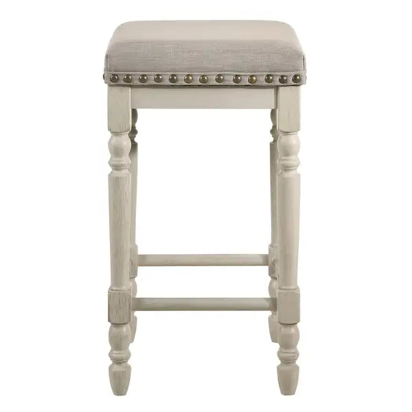 Tan & Antique White Counter Height Stools - Set of 2