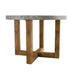 Modern Circular Dining Table Set with 4 Cushioned Chairs - MDF Top & Wooden Legs - CT-403 - Minihomy