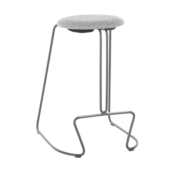 LumiSource Finn Grey Steel & Charcoal Counter Stools (Set of 2)