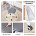 Modern Home Office Desk & Chair Set - Adjustable Rotating Chair, Smoke Gray - Minihomy