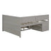 Full Size Daybed with Storage Drawers & Shelves - Gray - Minihomy