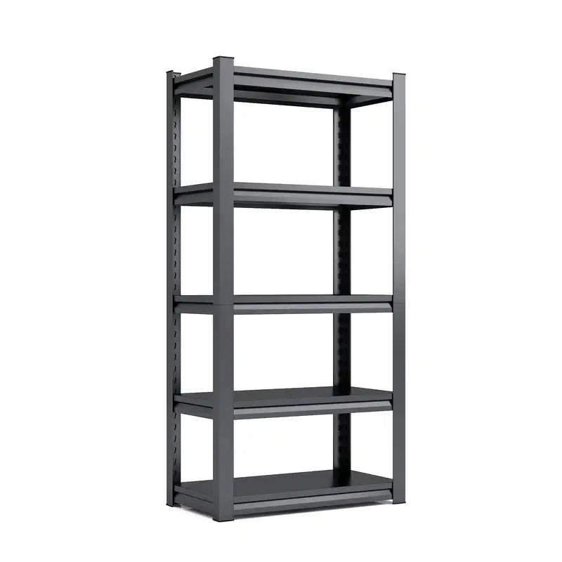 Heavy Duty 5-Tier Metal Shelving Unit - 63"H, 2000lbs Capacity, Adjustable Garage Storage Shelves