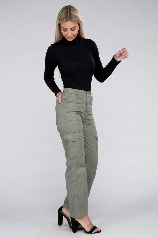 Everyday Wear Elastic-Waist Cargo Pants: Your Go-To Comfort Statement