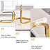 Modern Dining Table & Chair Set - Gold Metal Legs, Rock Plate Top, Stable & Stylish - Minihomy