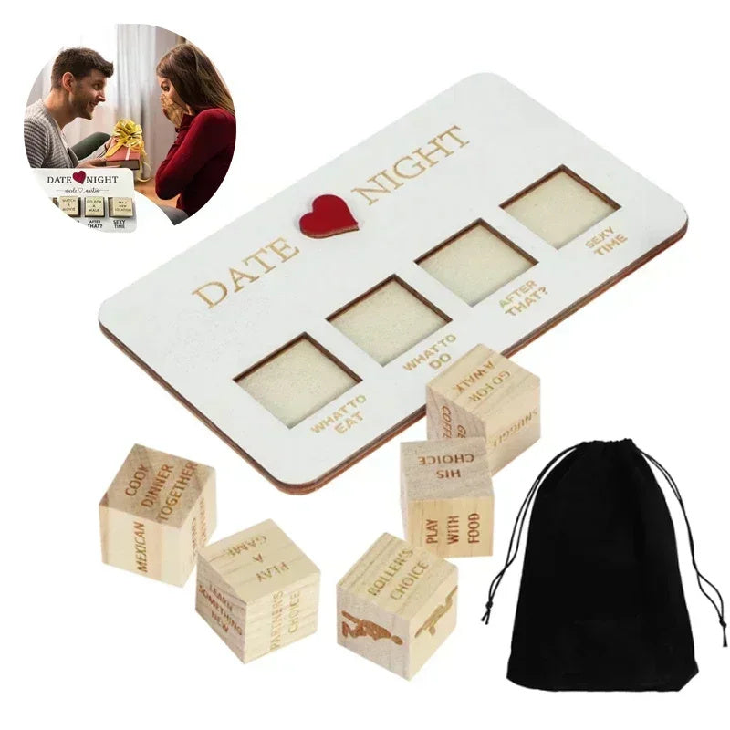 Wooden Date Night Dice Wooden Date Night Ideas Game Dice Romantic Couple Date Night Game Action Decision