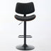 Black Leather Swivel Bar Stools, Mid Century Modern Adjustable Counter Height for Kitchen & Dining Room - 1 Chair - Minihomy