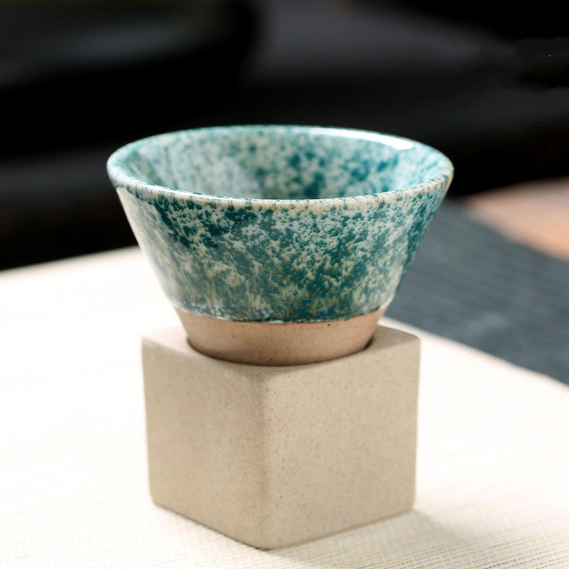Retro Japanese Coarse Pottery Tea Cup - Light Luxury and Vintage Style