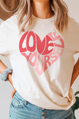 Love Yourself Heart Graphic T-Shirt