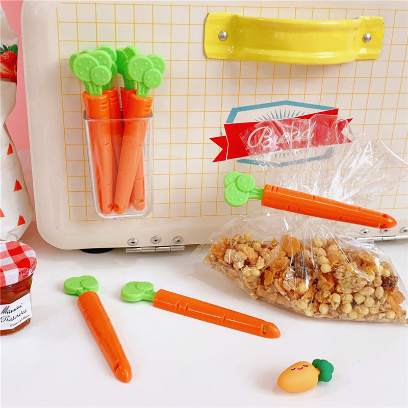 Keep Food Fresh with Fun: Carrot-Shaped Bag Sealing Clips - Minihomy