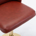 A&A Furniture Swivel Barstools | Adjustable Height, PU Leather, Tufted Back, Wine Red, Set of 2 - Minihomy