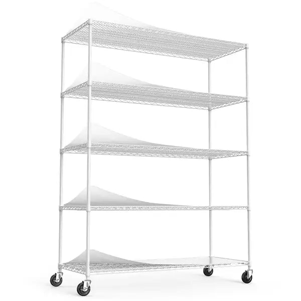 Heavy Duty 7500lb 5-Tier Adjustable Storage Rack with Wheels - 82"H x 60"L x 24"D