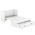 Full Size Murphy Bed with USB Port, Drawer & White Finish - Minihomy