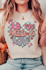 Plus Size - All You Need Is Love Graphic T-Shirt