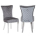 Eva Velvet Fabric Chair with Stainless Steel Legs - Gray - Minihomy