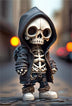 Halloween Cool Skeleton Figurines Doll Resin Ornament Home Decor - Minihomy