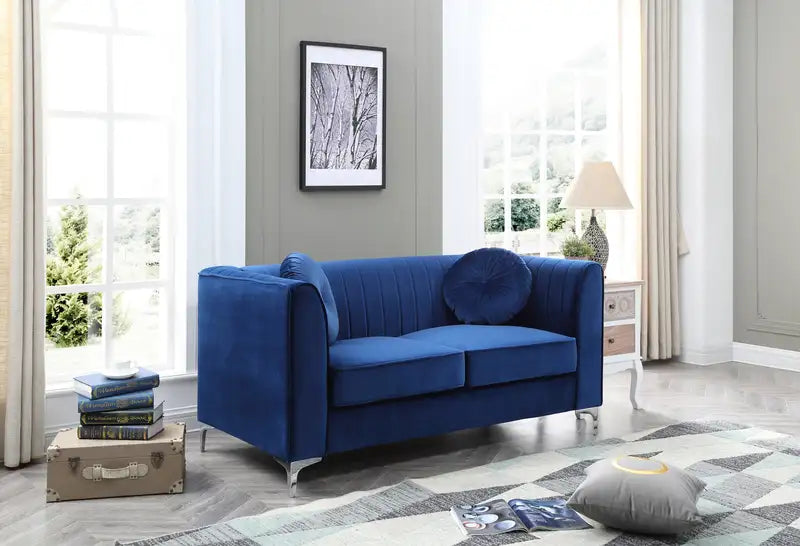 Navy Blue Loveseat: Modern & Stylish Sofa